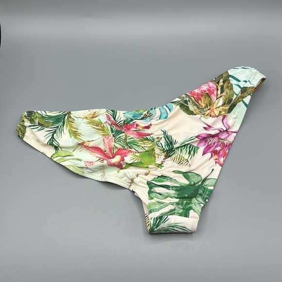 NWT PILYQ Tulum Knot Teeny Low Rise Tropical Floral Bikini Bottom Size Large - Picture 6 of 6